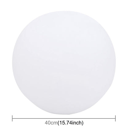 Skorter | LEH-42321 40cm Round Ball Solar Power Lamp, Floating Garden Color Changing LED Light with 0.7W Monocrystalline Silicon Solar Panel & Remote Control (White)