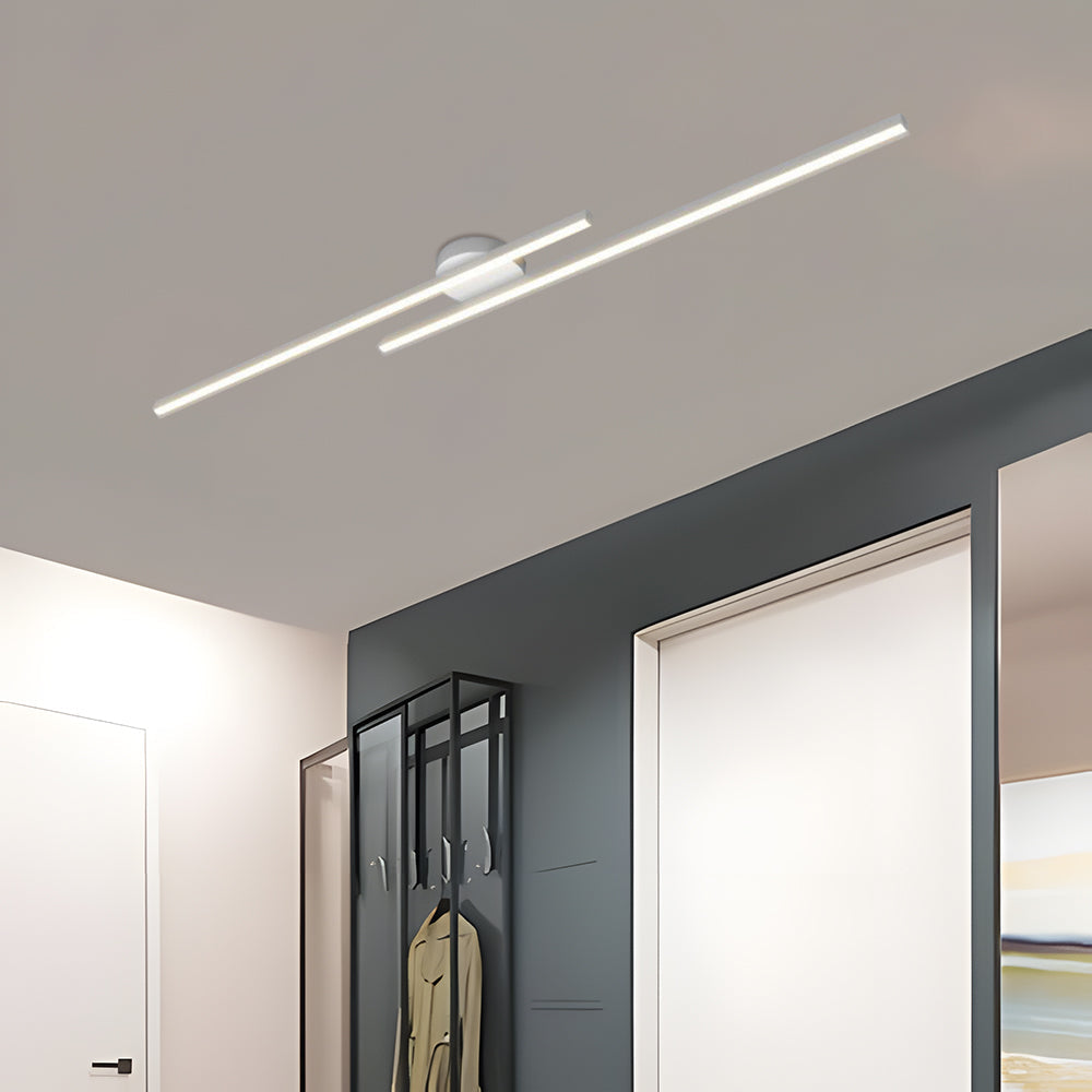 Skorter | Modern Aluminium Semi Flush Mount LED Ceiling Light | Minimalist Design for Living Room. Bedroom & Hallway