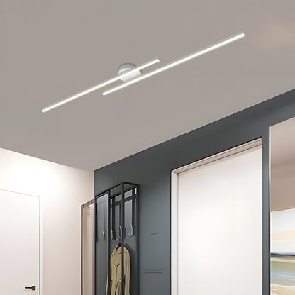 Skorter | Modern Aluminium Semi Flush Mount LED Ceiling Light | Minimalist Design for Living Room. Bedroom & Hallway