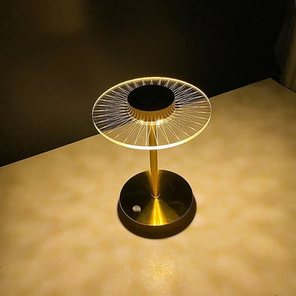 Skorter | Cordless Rechargeable LED Crystal Disc Table Lamp