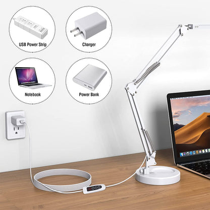 Skorter | LED Desk Lamp - Desk Lamp with Clamp and Swing Arm