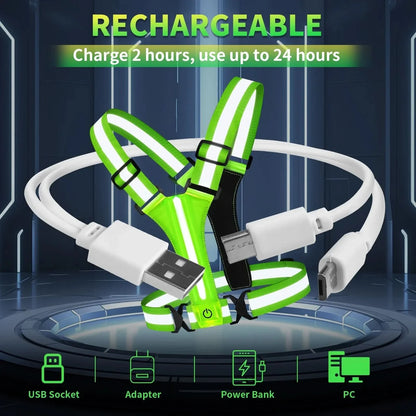 Skorter | Rechargeable LED Running Vest with 360° Reflective Visibility
