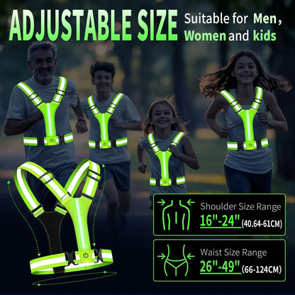 Skorter | Rechargeable LED Running Vest with 360° Reflective Visibility