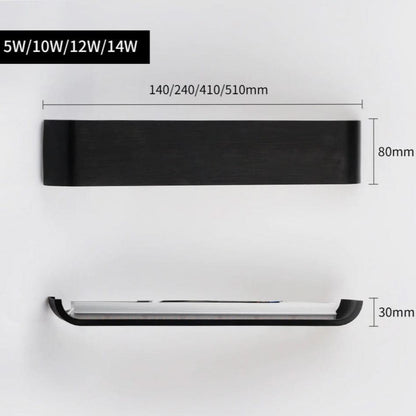 Skorter | Contemporary LED Wall Lamp – Sleek Black Aluminum Light
