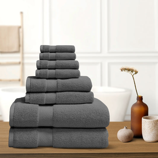 Skorter | 8-Piece: 100% Organic Cotton Towel Set