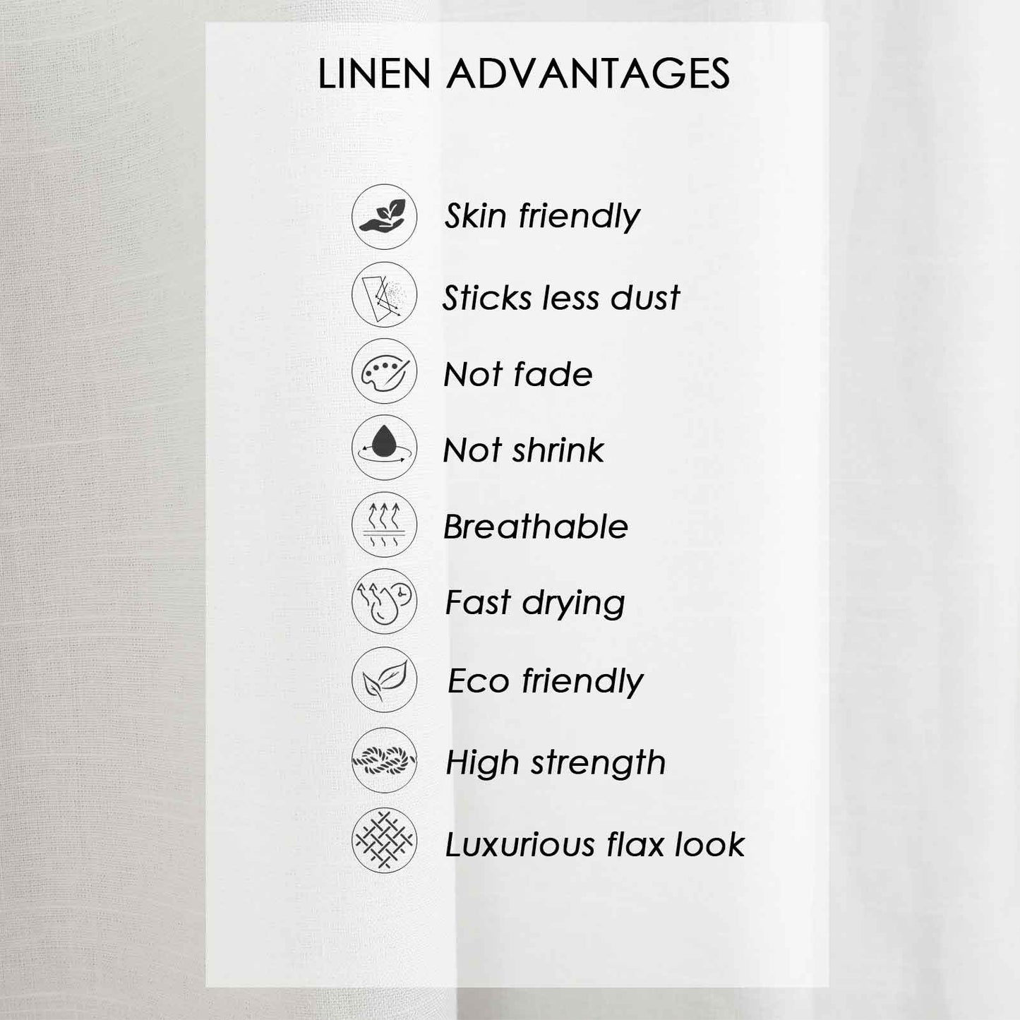 Skorter | Aira - Linen-Cotton Curtain with Soft Fabric