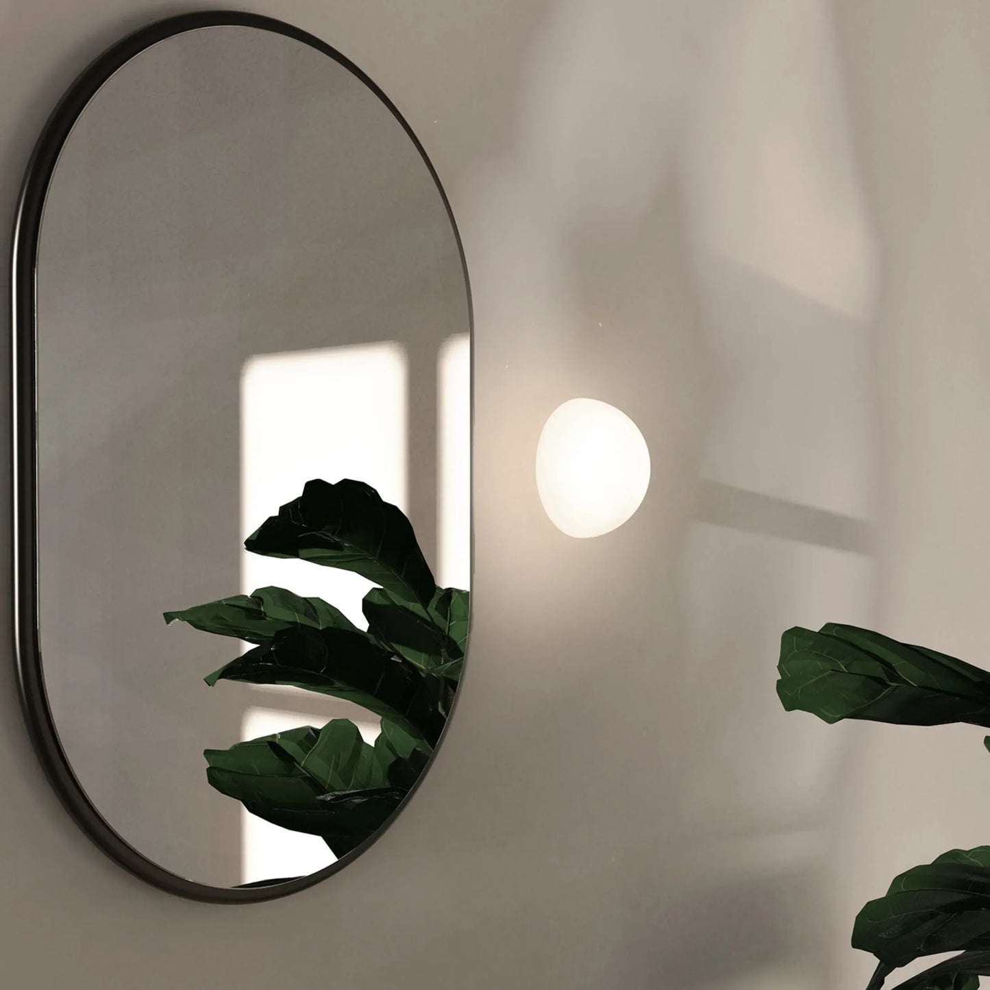 Skorter | Orb Dome Mirror Wall Lamp - White