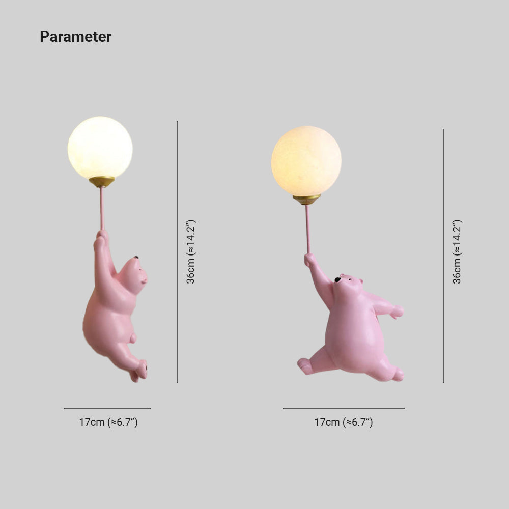 Skorter | Teddy LED Wall Lamp White/Blue/Pink