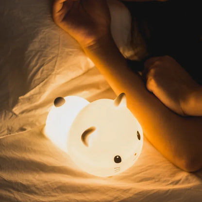 Skorter | BunnyGlow - Dimmable LED Night Light for Children with Touch Control and USB Charging Function