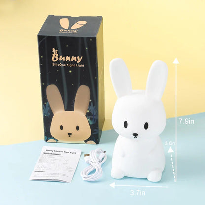 Skorter | BunnyGlow - Dimmable LED Night Light for Children with Touch Control and USB Charging Function