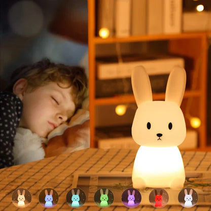 Skorter | BunnyGlow - Dimmable LED Night Light for Children with Touch Control and USB Charging Function