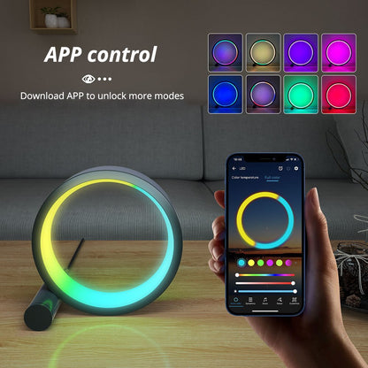 Skorter | LED Night Light RGB Desk Lamp APP Music Rhythm Atmosphere Light Remote Control Dimming Gaming Desk Bedroom Bar Live Streaming