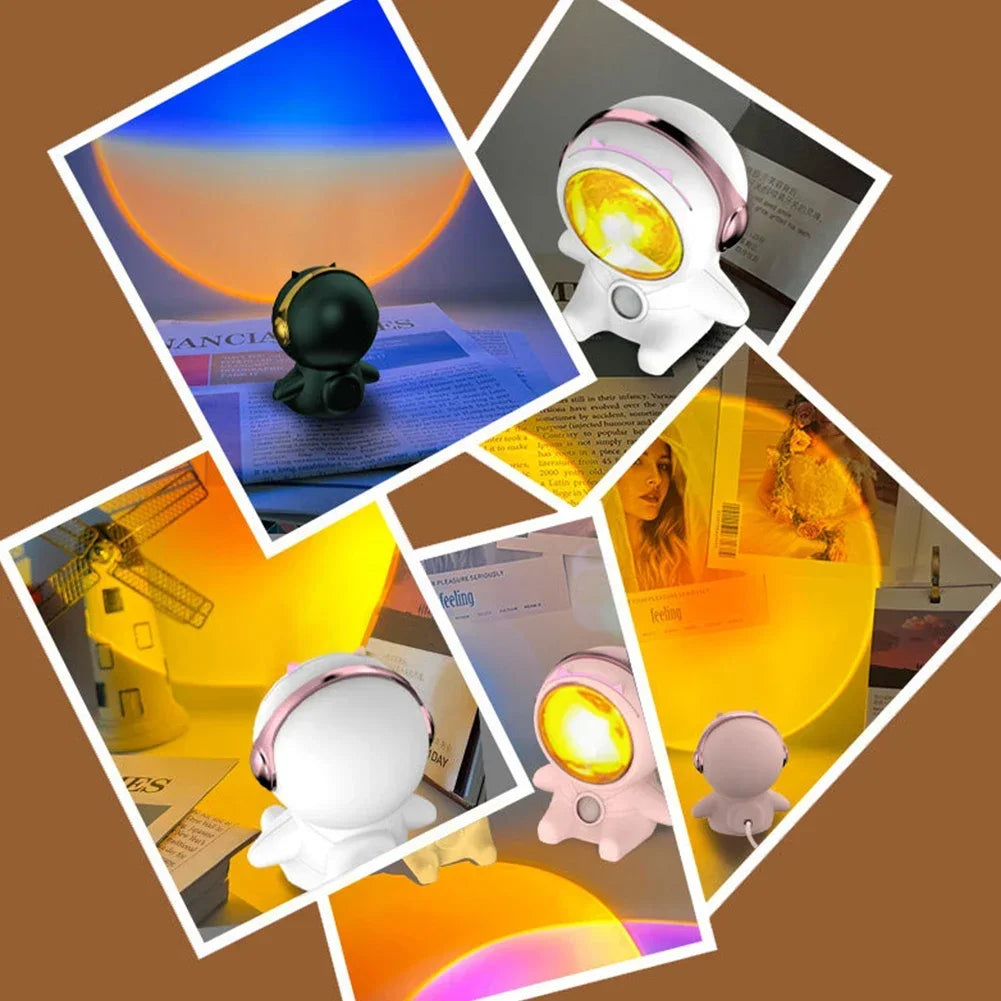 Skorter | AstroGlow - Sunset LED Projector Lamp with Astronaut Design – Atmospheric Lighting
