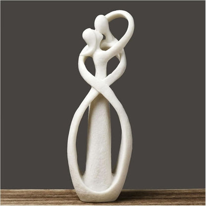 Skorter | Abstract Love Sculpture – Modern Polyresin Home Décor