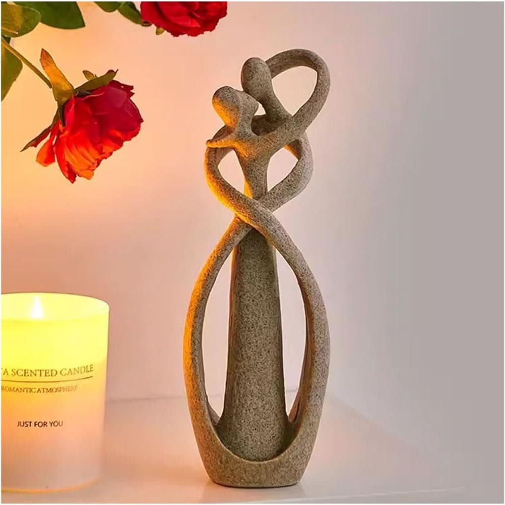 Skorter | Abstract Love Sculpture – Modern Polyresin Home Décor