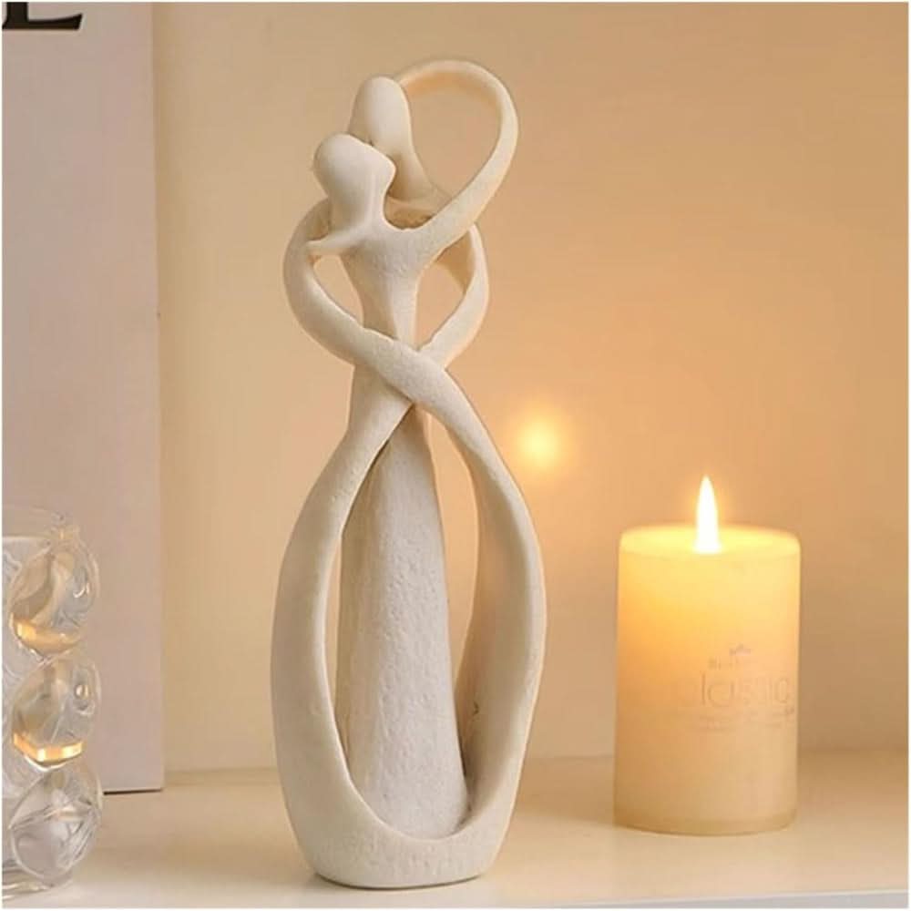 Skorter | Abstract Love Sculpture – Modern Polyresin Home Décor