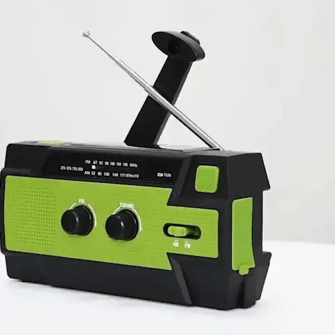 Skorter | All-In-One Emergency Radio | 4000mAh Battery, Solar & Hand Crank Charging for Outdoor Adventures and Emergency Preparedness