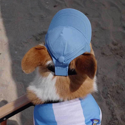 Skorter | Adjustable Dog Sun Hat - Cute Ear-Out Summer Baseball Cap