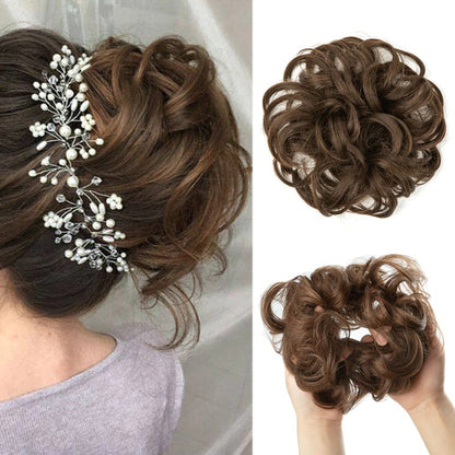 Skorter | Stylemaker Messy And Curly Elastic Hair Bun Scrunchy Hair Extensions (New)