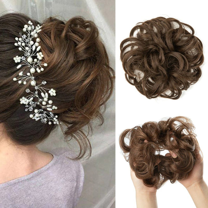 Skorter | Stylemaker Messy And Curly Elastic Hair Bun Scrunchy Hair Extensions (New)