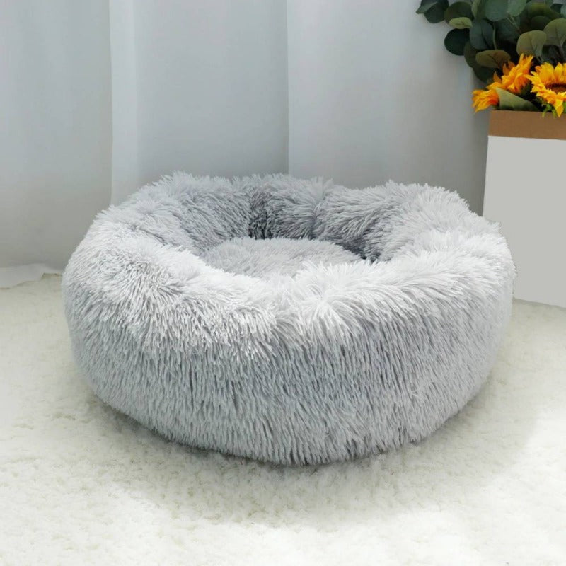 Skorter | Beef Plush Calming Donut Dog Bed for Small to Large Dogs