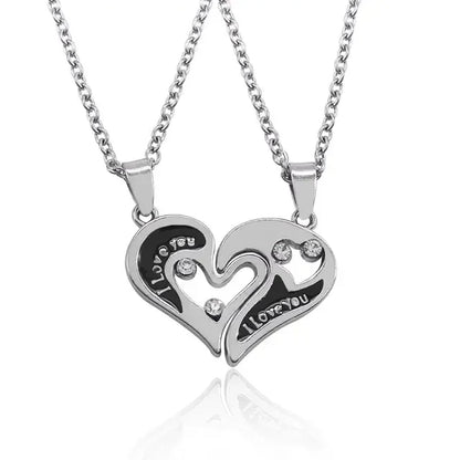 Skorter | I love you Best Friends / Couple Necklace Jewelry Puzzle Necklace