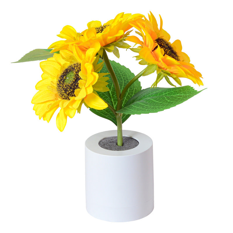 Skorter | LED Sunflower Table Lamp - Decorative Lighting Fixture for Home Decor & Nightstand Use