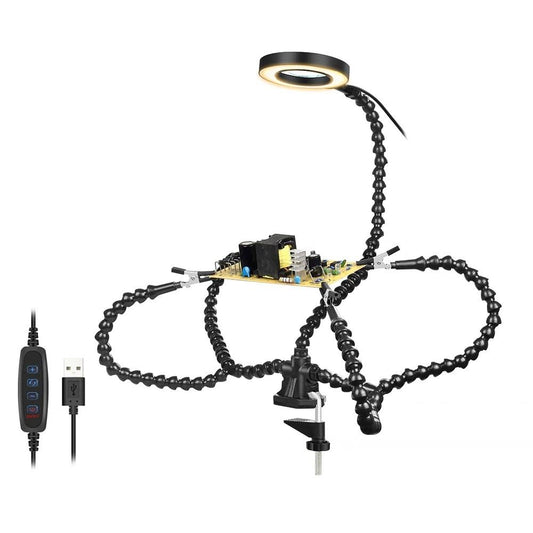 Skorter | Clamp Magnifying Light with Holders for Cell/Cam