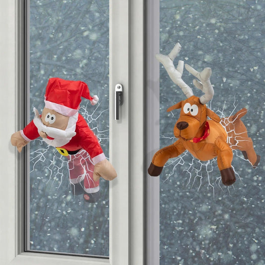 Skorter | Cheerful Christmas Window Figure ClausKlap – Moving Sound-Activated Decoration