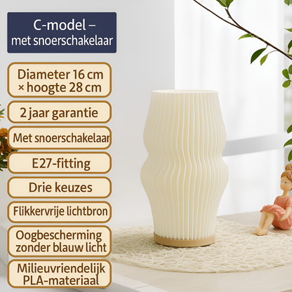 Skorter | LunaSwirl | Luxury Modern Swirl LED Table Lamp – Elegant Ambient Lighting