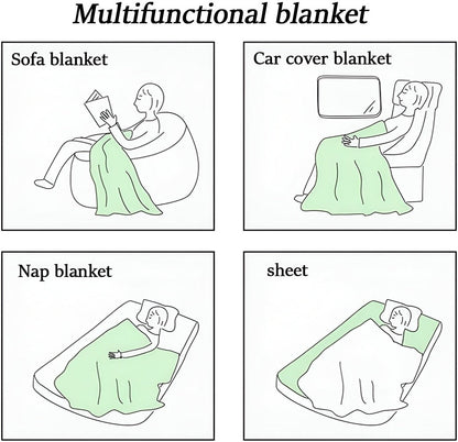 Skorter | Fluffy Faux Fur Travel Blanket – Soft and Washable Fleece Blanket