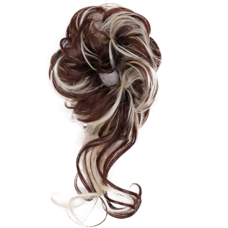 Skorter | Curly And Messy Hair Bun Scrunchie Extension Wigs (New)