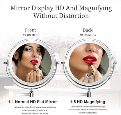 Skorter | LED magnifying mirror with adjustable lighting and rechargeable battery