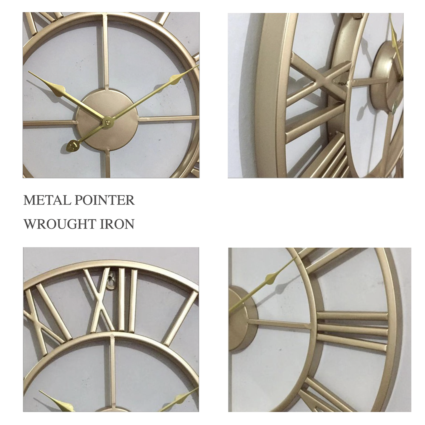 Skorter | Golden or bronze skeleton wall clock
