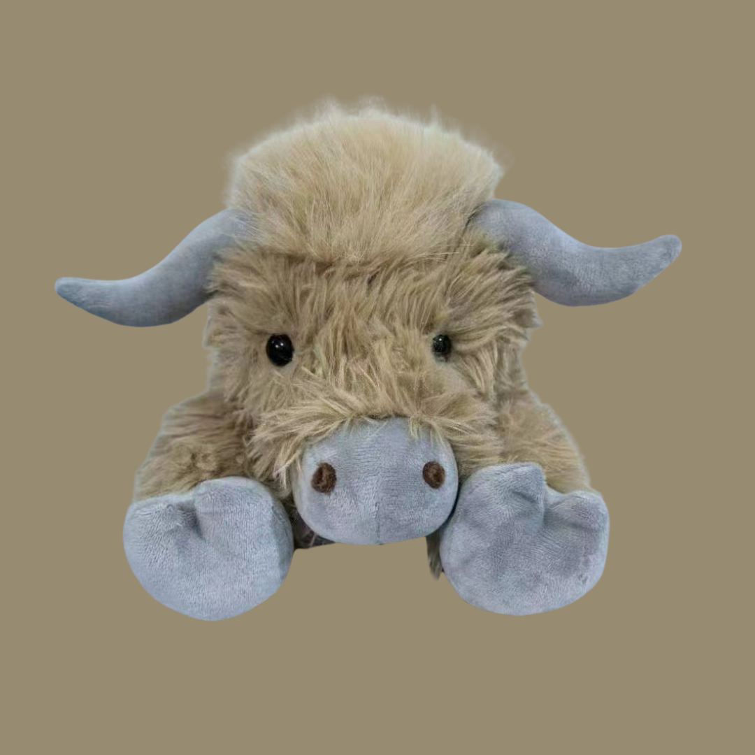 Skorter | Cozy Highland Cattle Plush Toy for Kids and Adults