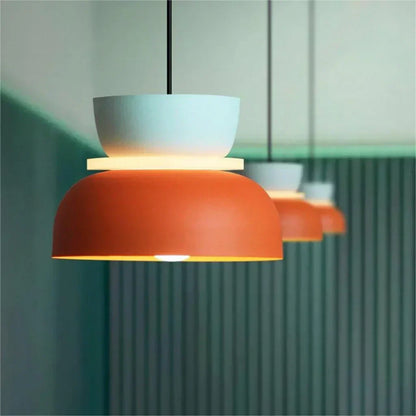 Skorter | Nordic Color Block Pendant Light Fixture - Modern Hanging Lamp for Kitchen & Dining Room