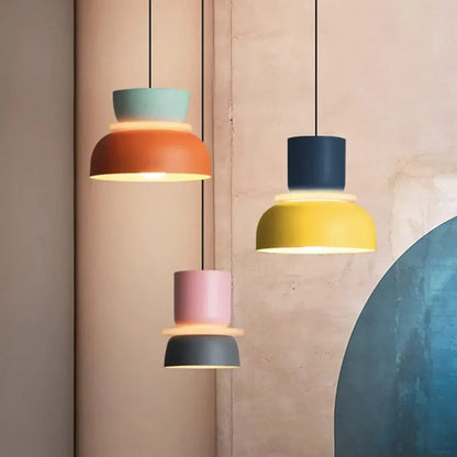 Skorter | Nordic Color Block Pendant Light Fixture - Modern Hanging Lamp for Kitchen & Dining Room