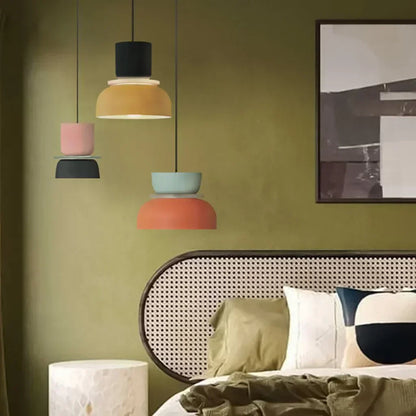 Skorter | Nordic Color Block Pendant Light Fixture - Modern Hanging Lamp for Kitchen & Dining Room