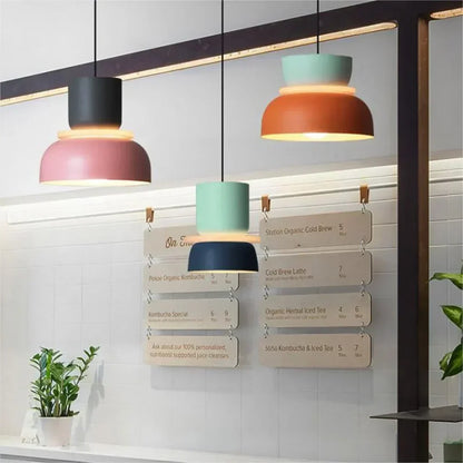Skorter | Nordic Color Block Pendant Light Fixture - Modern Hanging Lamp for Kitchen & Dining Room
