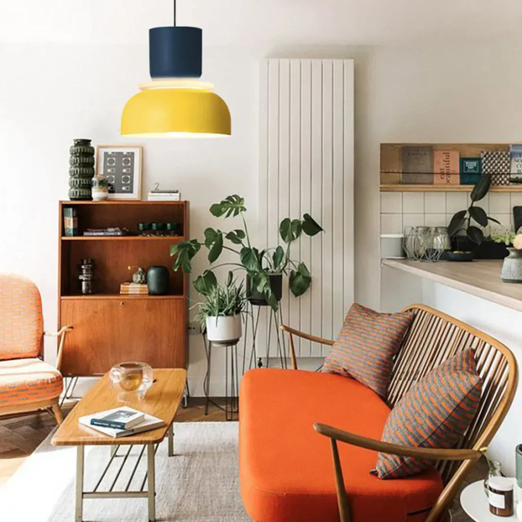 Skorter | Nordic Color Block Pendant Light Fixture - Modern Hanging Lamp for Kitchen & Dining Room