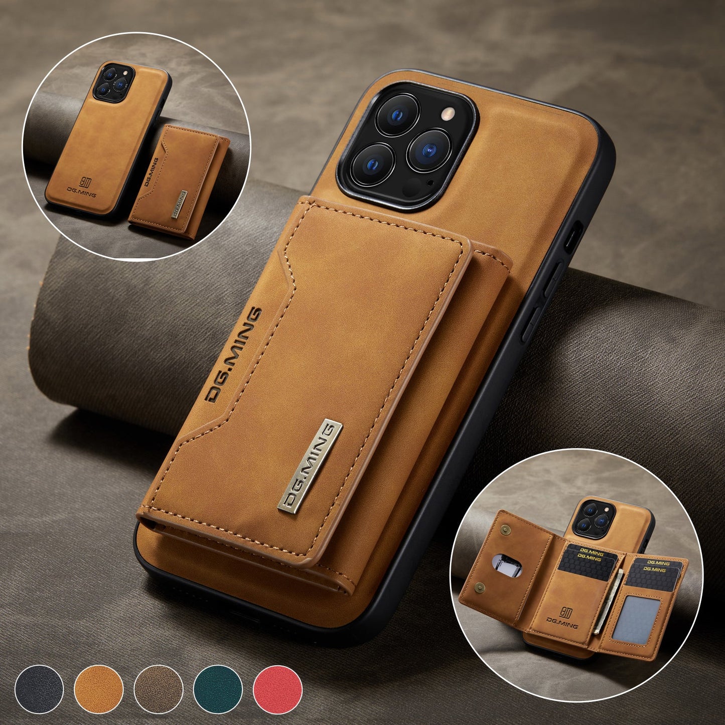 Skorter | 2 in 1 detachable leather wallet case for iPhone