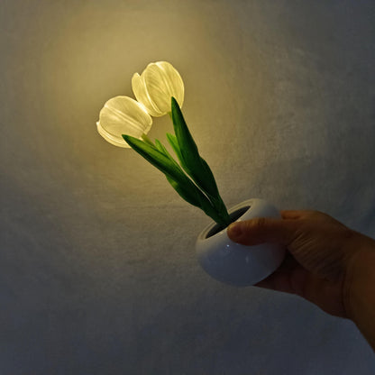 Skorter | Modern Creative Simulation Tulip Peony LED Night Light Table Lamp