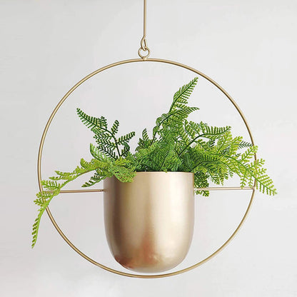 Skorter | DecoBloom Hanging Planter – Elegant Indoor & Outdoor Metal Plant Pot with Chain