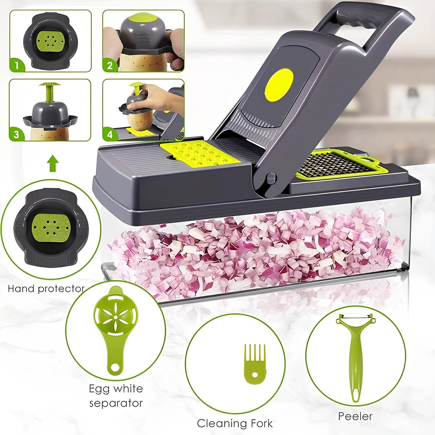 Skorter kitchen 14 in 1 with push button