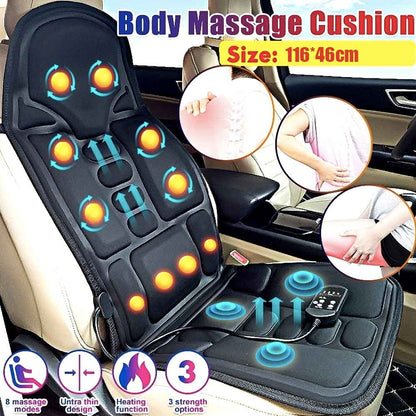 Skorter | 8-Mode Heated Massage Chair Pad for Back, Neck & Full-Body Relaxation – Perfect for Car & Home
