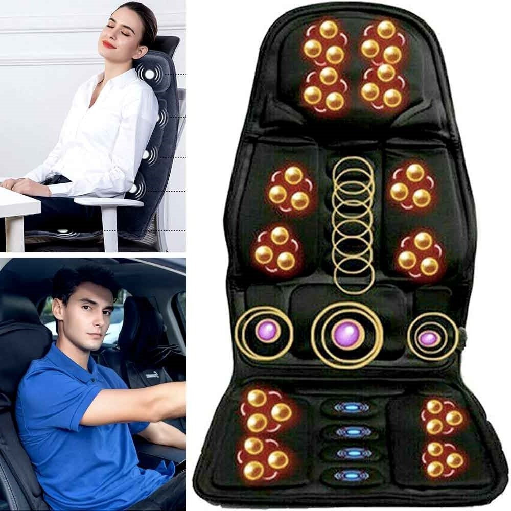 Skorter | 8-Mode Heated Massage Chair Pad for Back, Neck & Full-Body Relaxation – Perfect for Car & Home