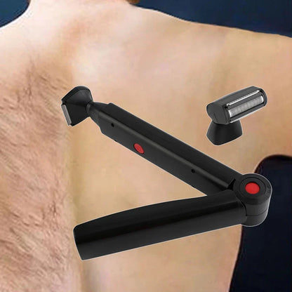 Body Hair Removal Men Electric Back Shaver Razor Manscaping Trimmer Foldable