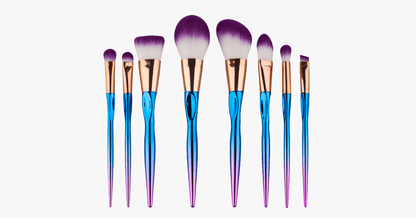 Skorter | 8-piece rainbow mermaid brush set – Get ready for any occasion with a flawless look