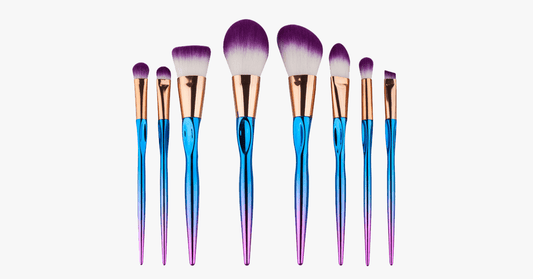 Skorter | 8-piece rainbow mermaid brush set – Get ready for any occasion with a flawless look