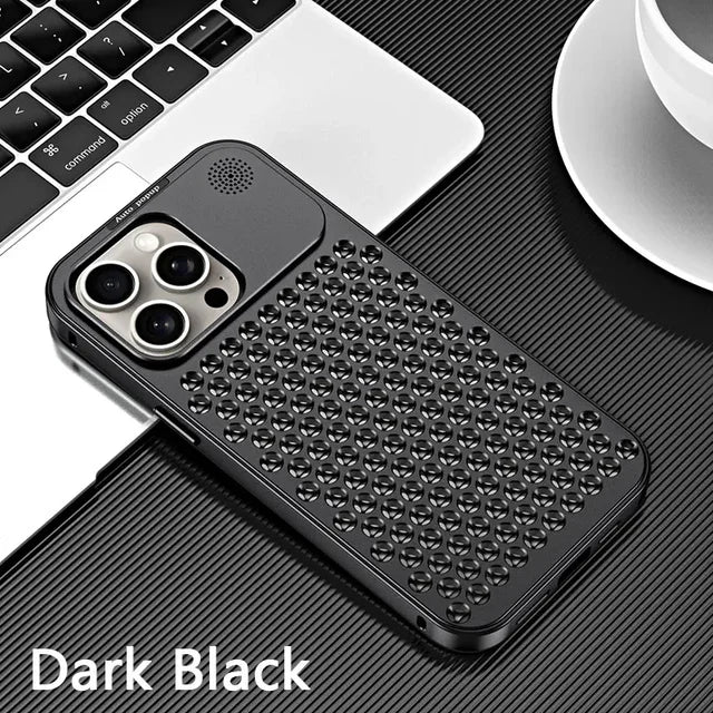 Skorter | Breathable Perfume Aluminum alloy Heat Dissipation Phone Case For iPhone 12 13 14 15 Pro Max Plus Detachable Cover
